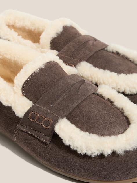 TENDANCE Loafers (natural suede/natural fur)