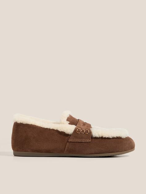 TENDANCE Loafers (natural suede/natural fur)