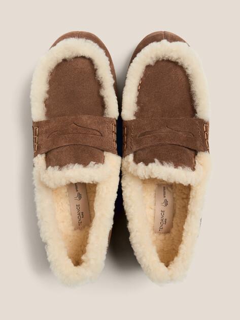 TENDANCE Loafers (natural suede/natural fur)