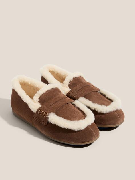 TENDANCE Loafers (natural suede/natural fur)