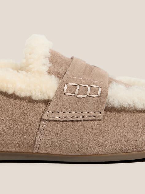 TENDANCE Loafers (natural suede/natural fur)