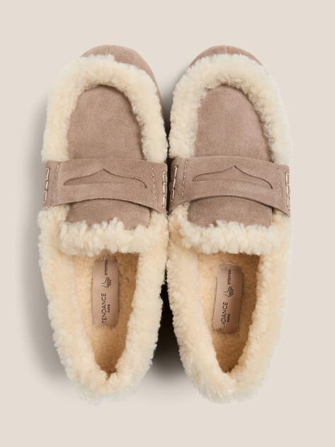 TENDANCE Loafers (natural suede/natural fur)