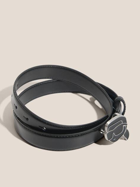 KARL LAGERFELD Ikon Outline H2.5 Belt (Genuine Leather)