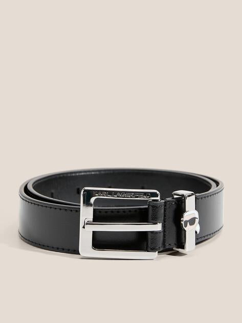 KARL LAGERFELD Ikon Pin Slider H3 Belt (Genuine Leather)