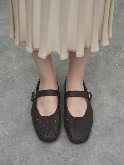 TENDANCE Mary Jane ballet flats (genuine leather)