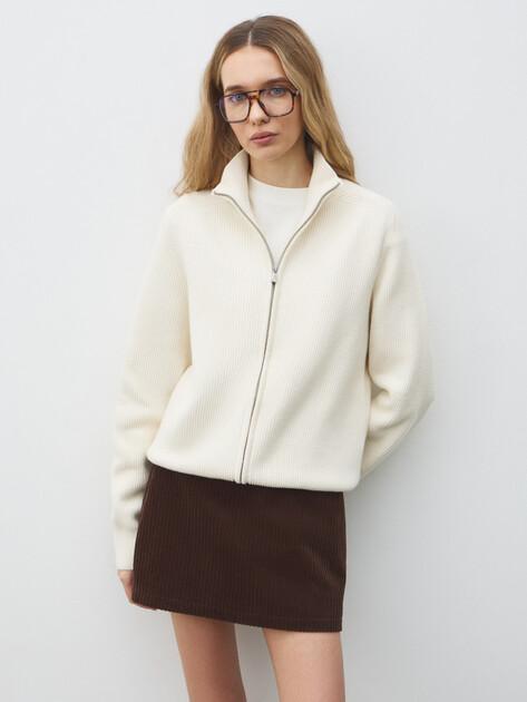 MAISON DAVID Cardigan (natural wool/cotton)
