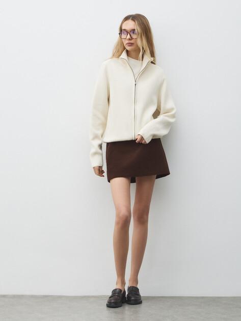 MAISON DAVID Cardigan (natural wool/cotton)