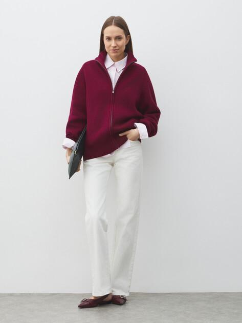 MAISON DAVID Cardigan (natural wool/cotton)