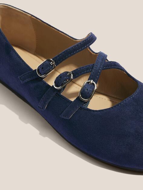 TENDANCE Mary Jane ballet flats (natural suede)