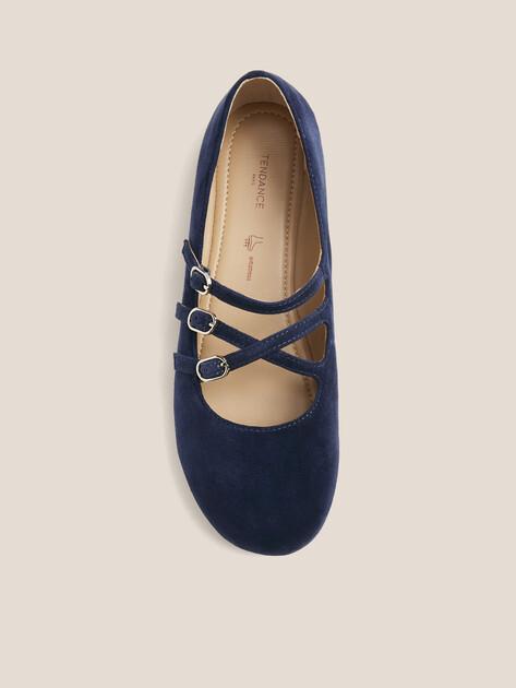 TENDANCE Mary Jane ballet flats (natural suede)