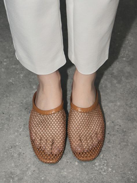 TENDANCE Slippers (textile/genuine leather)