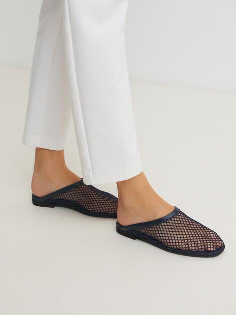 TENDANCE Slippers (textile/genuine leather)