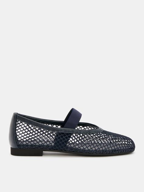 TENDANCE Mary Jane ballet flats (textile/genuine leather)