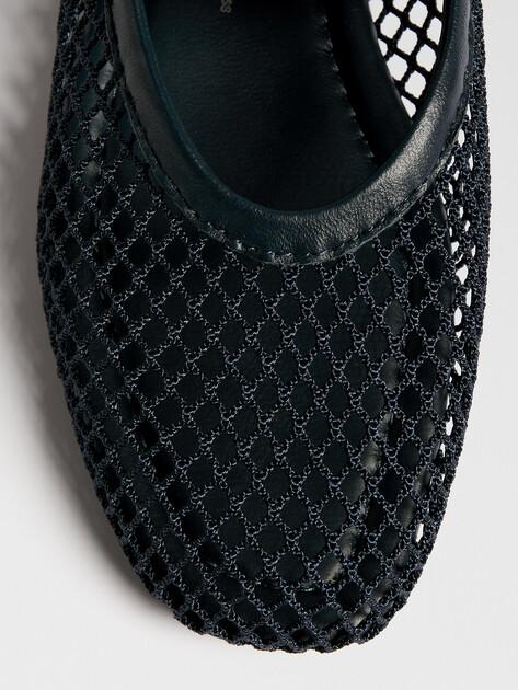TENDANCE Mary Jane ballet flats (textile/genuine leather)