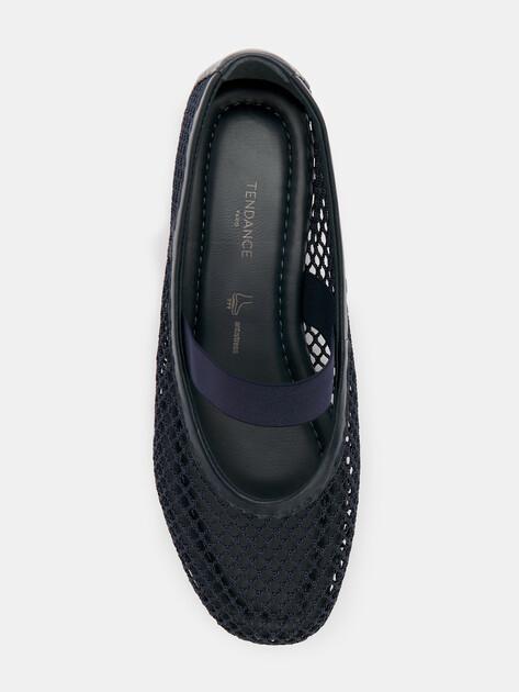 TENDANCE Mary Jane ballet flats (textile/genuine leather)