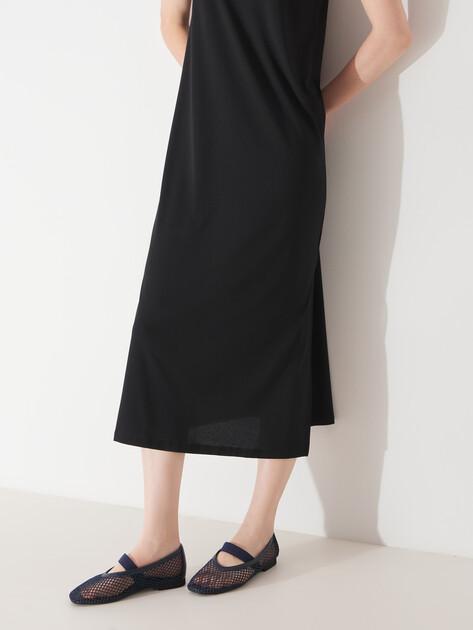 TENDANCE Mary Jane ballet flats (textile/genuine leather)