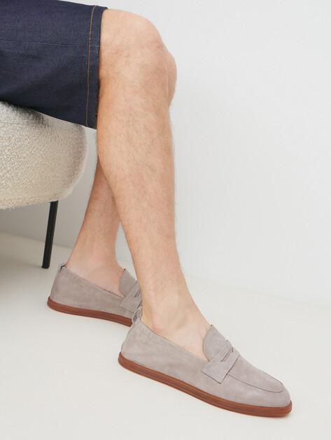 MAISON DAVID Loafers (natural suede/natural rubber sole)