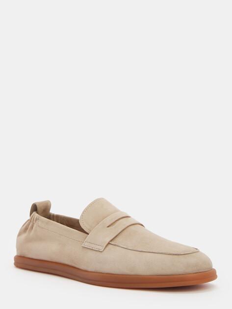 MAISON DAVID Loafers (natural suede/natural rubber sole)