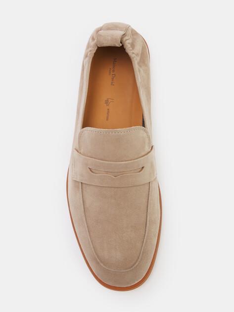 MAISON DAVID Loafers (natural suede/natural rubber sole)