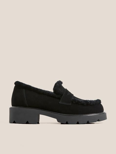 TENDANCE Loafers (natural suede/natural fur)