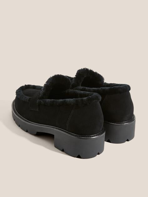 TENDANCE Loafers (natural suede/natural fur)