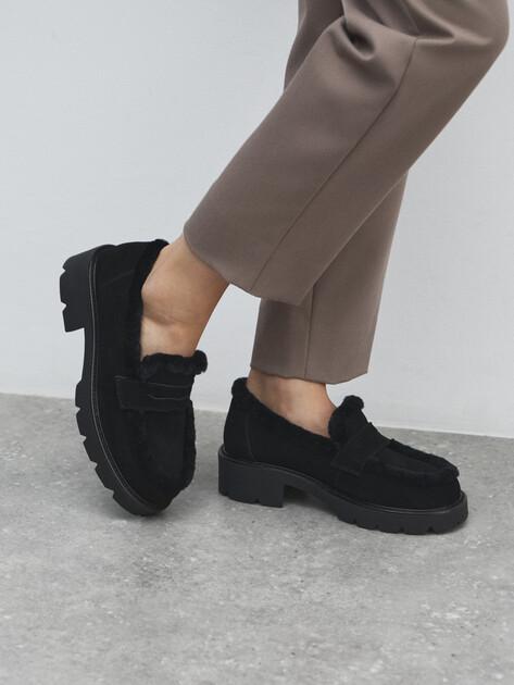 TENDANCE Loafers (natural suede/natural fur)