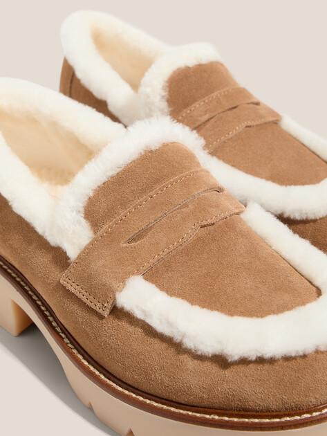 TENDANCE Loafers (natural suede/natural fur)