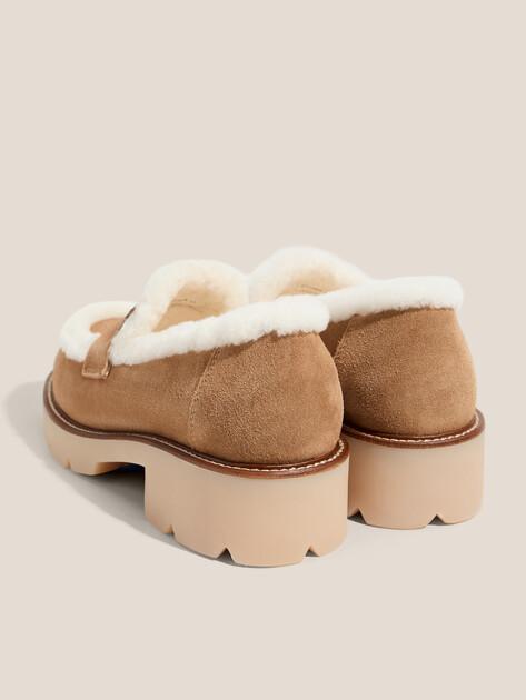 TENDANCE Loafers (natural suede/natural fur)