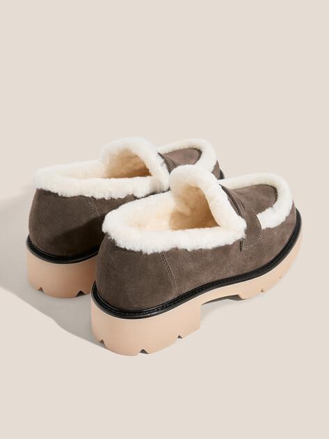 TENDANCE Loafers (natural suede/natural fur)