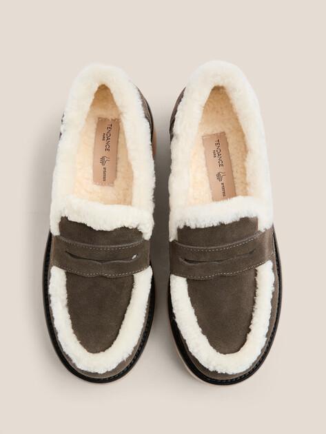 TENDANCE Loafers (natural suede/natural fur)