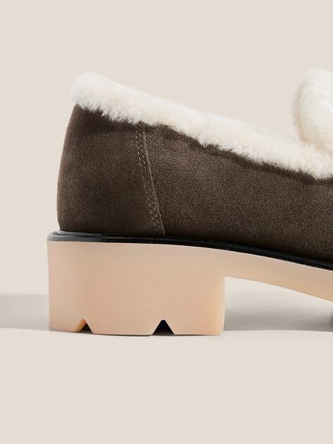 TENDANCE Loafers (natural suede/natural fur)