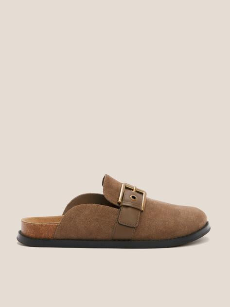 TENDANCE Slippers (genuine suede/genuine leather)