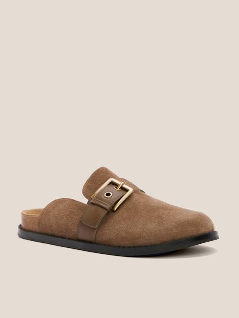TENDANCE Slippers (genuine suede/genuine leather)