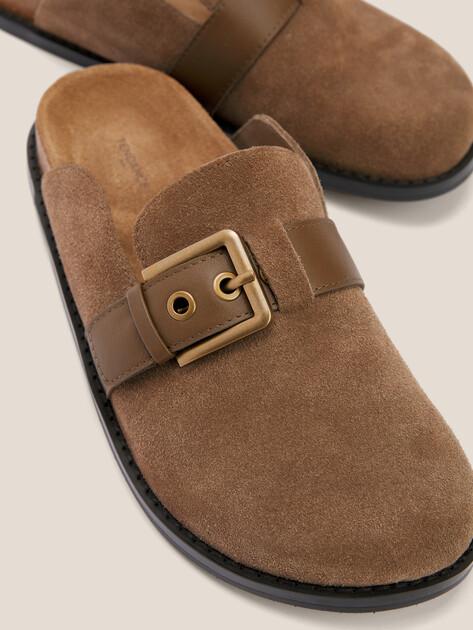 TENDANCE Slippers (genuine suede/genuine leather)