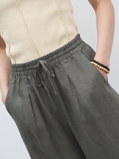 MAISON DAVID Palazzo trousers (linen)
