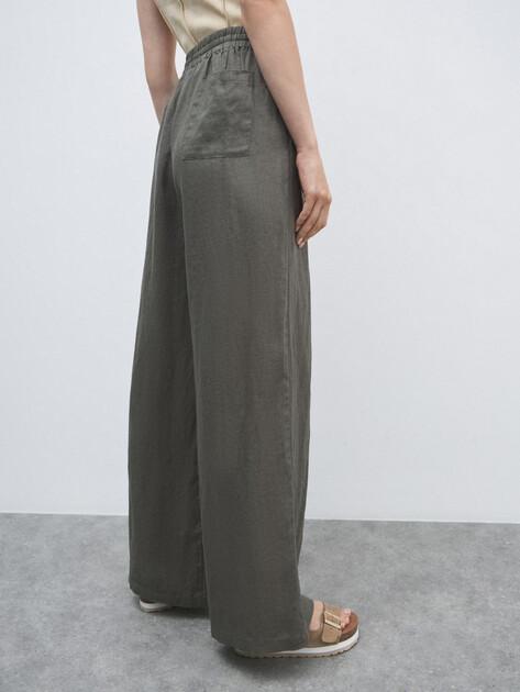 MAISON DAVID Palazzo trousers (linen)
