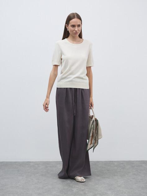 MAISON DAVID Palazzo trousers (linen)