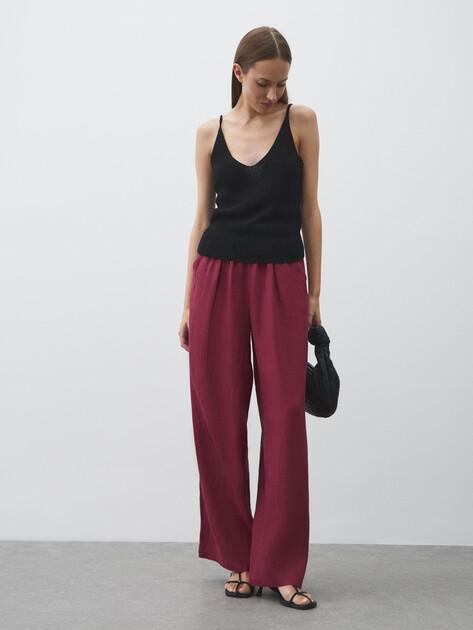 MAISON DAVID Palazzo trousers (linen)