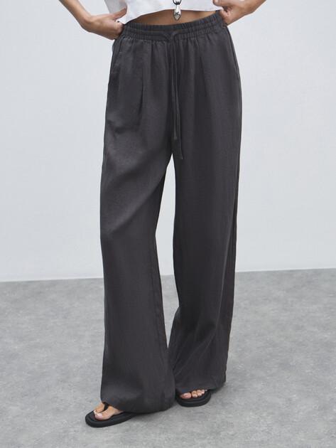 MAISON DAVID Palazzo trousers (linen)