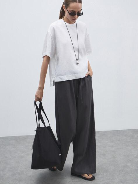 MAISON DAVID Palazzo trousers (linen)