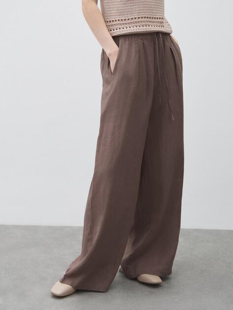 MAISON DAVID Palazzo trousers (linen)