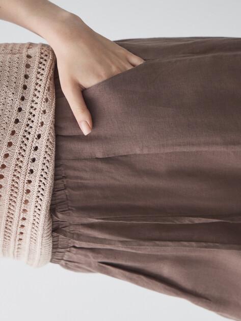 MAISON DAVID Palazzo trousers (linen)