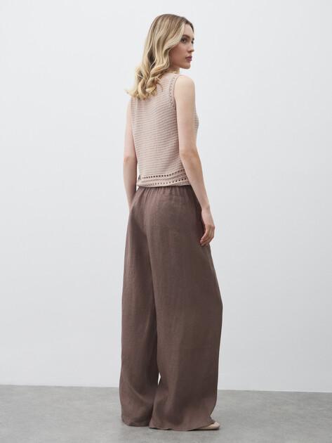 MAISON DAVID Palazzo trousers (linen)