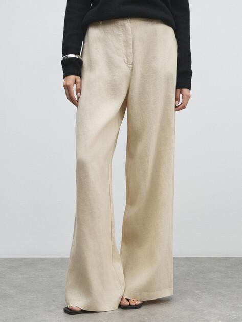 MAISON DAVID Wide-leg trousers (linen)