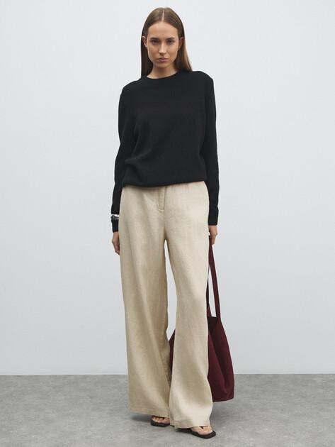 MAISON DAVID Wide-leg trousers (linen)