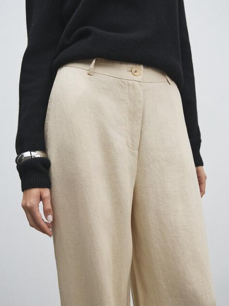 MAISON DAVID Wide-leg trousers (linen)
