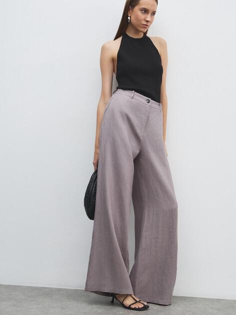 MAISON DAVID Wide-leg trousers (linen)