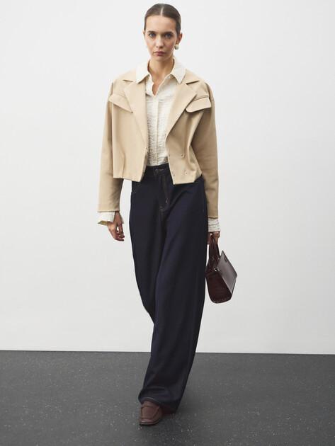 MAISON DAVID Wide-leg jeans (polyester/viscose)