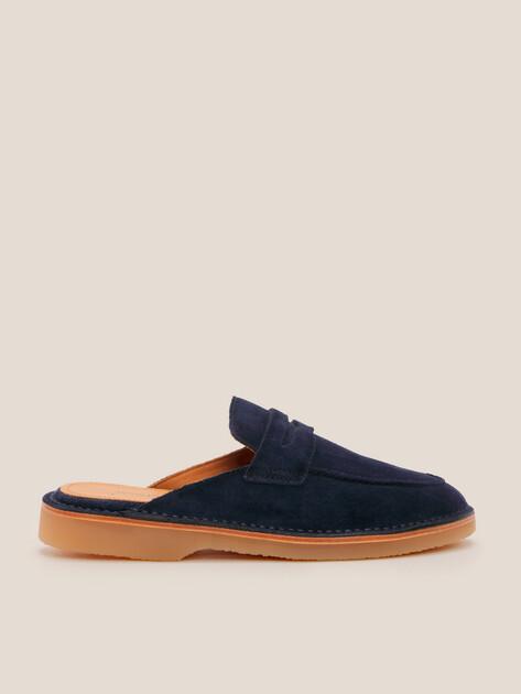 MAISON DAVID Mules (natural suede/natural rubber sole)