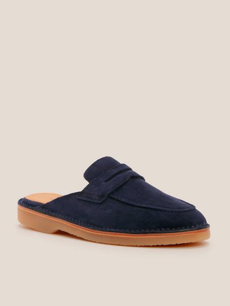 MAISON DAVID Mules (natural suede/natural rubber sole)